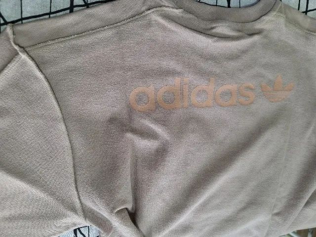 Blusa Moletom Adidas Loopback Crew Tamanho P Original - Foto 3