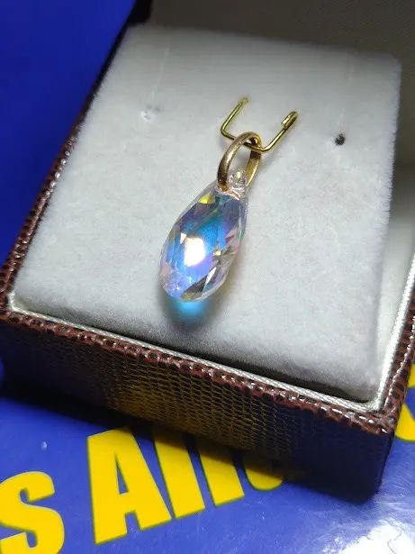 Pingente Pingente Cristal Murano Ouro 18 Kilates Peso 1.00 Gramas 15 mm                    - Foto 4