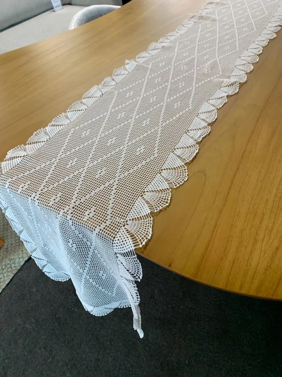 Trilho para mesa em crochê super chique 3m artesanal - Foto 5