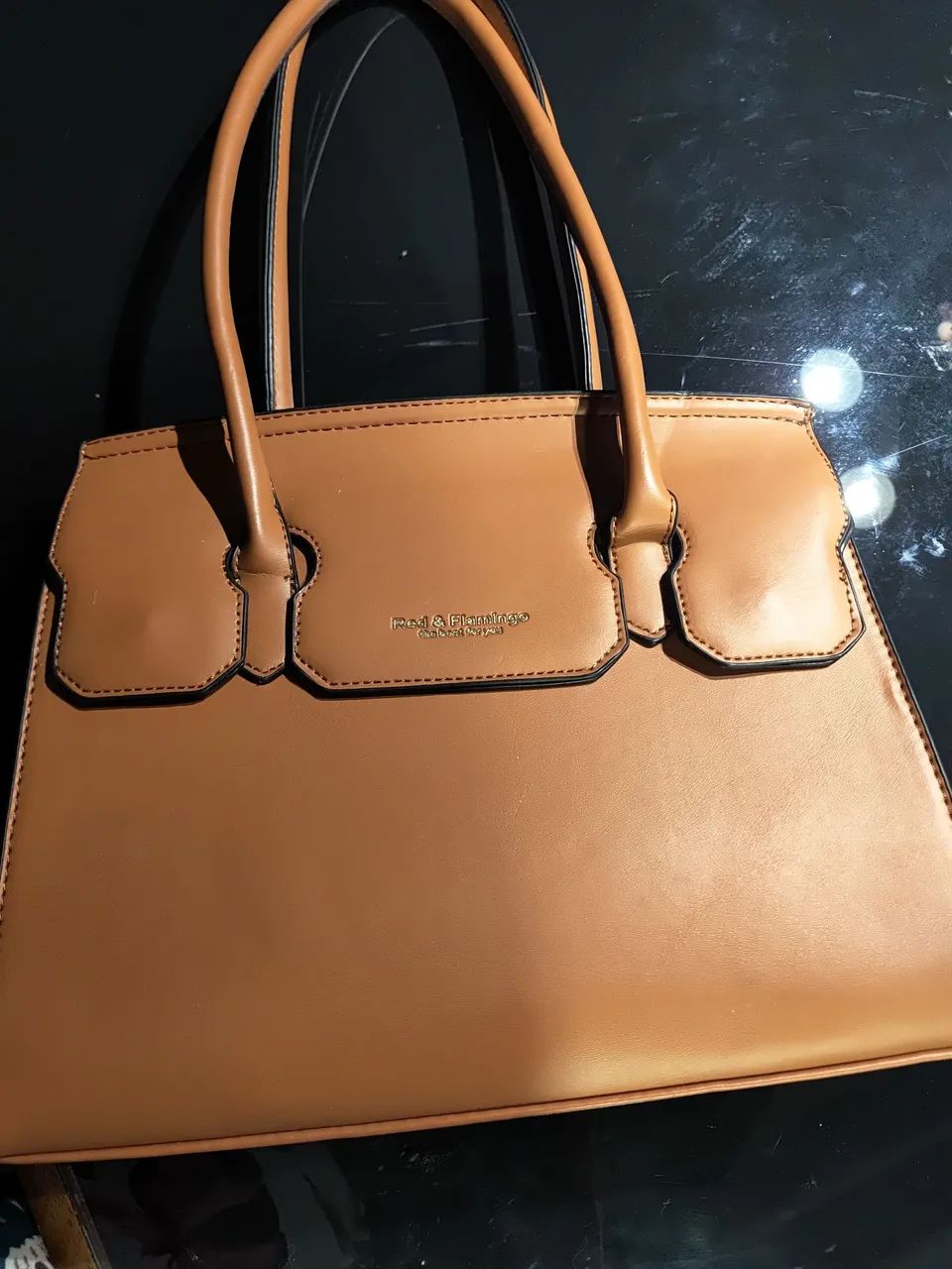 Bolsa de ombro bauarte Red & Flamingo caramelo - Foto 6