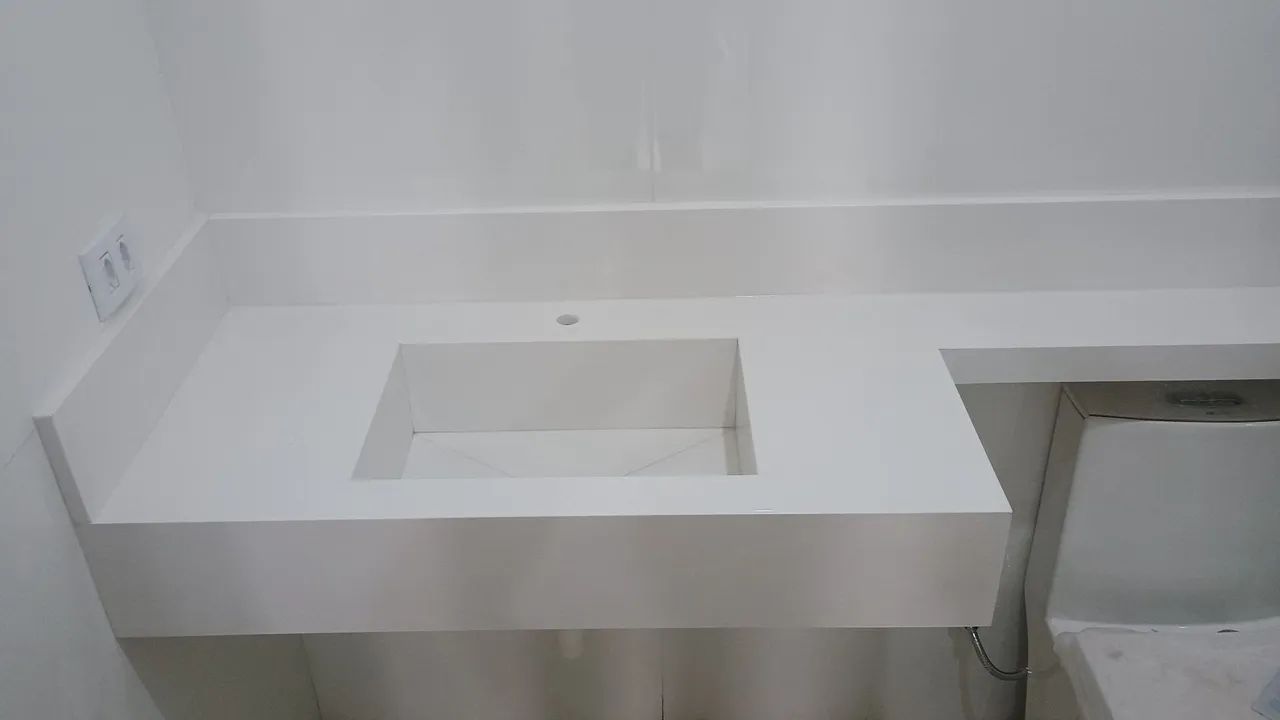 Cuba de banheiro branco plaime 