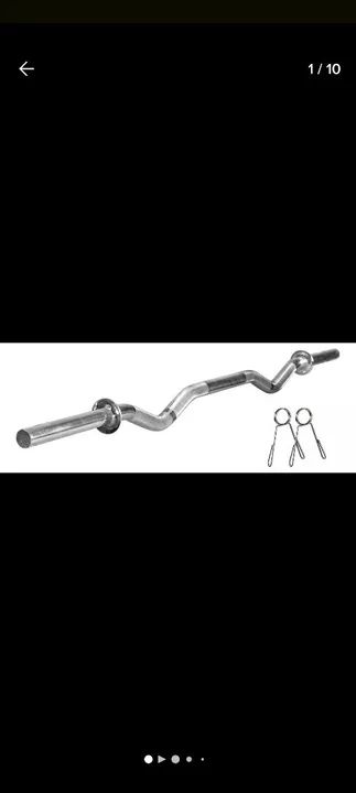 Barra W Maciça 1,20m 28mm + 2 Presilhas - Foto 2