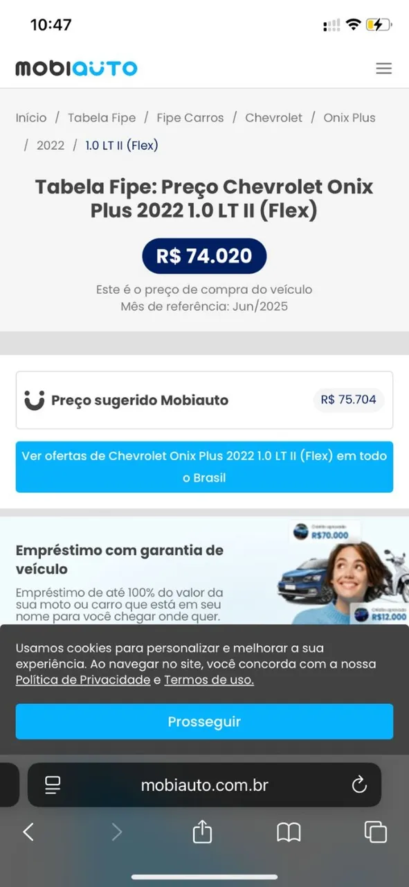 ? Vende-se: Chevrolet Onix Plus 1.0 MT LT2 - 2022/2022