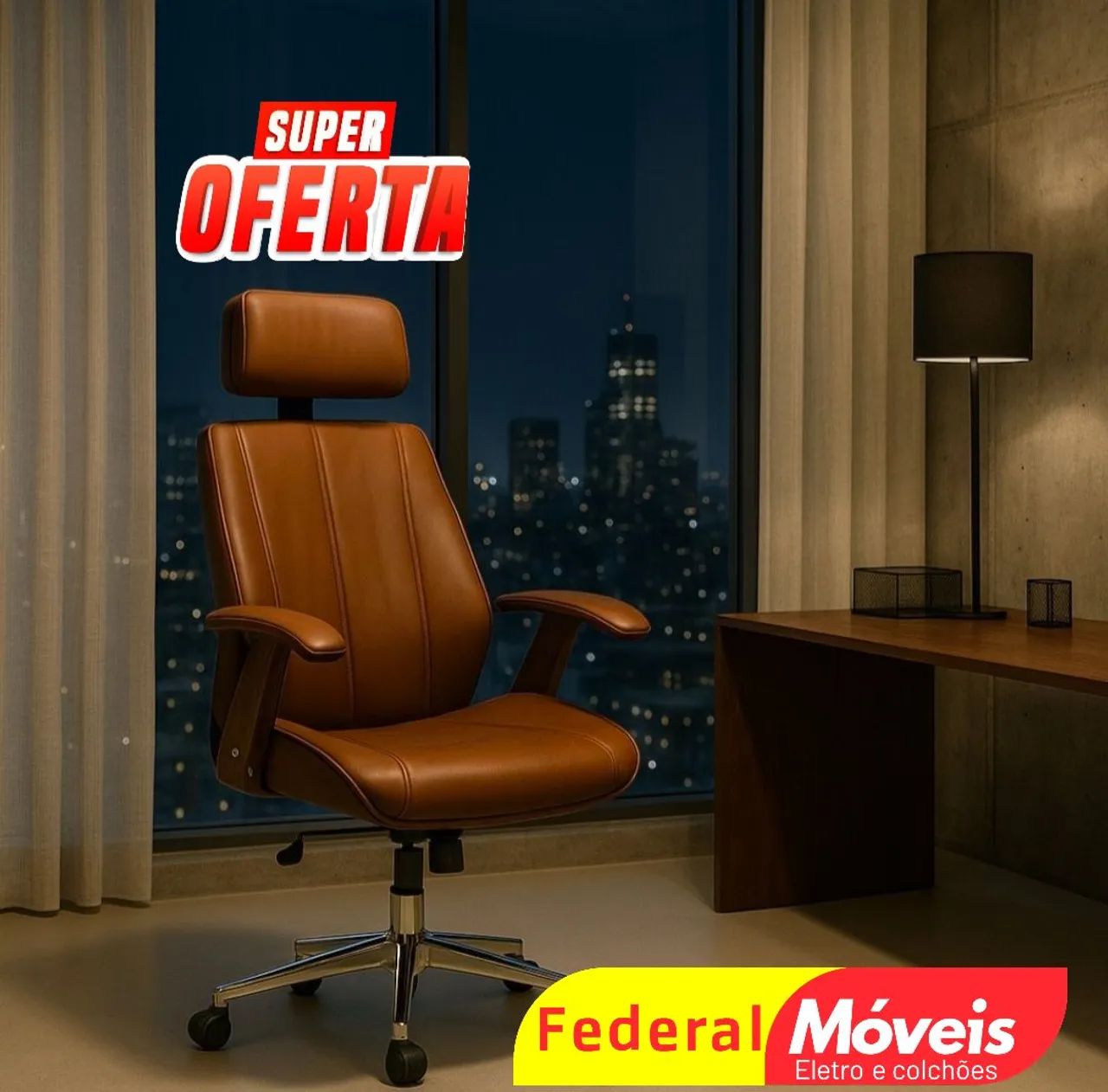 Cadeira Presidente Giratória - Qualidade e design moderno para o dia a dia!