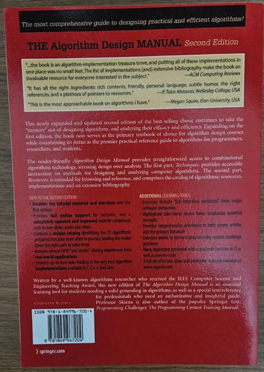 Livro The Algorithm Design Manual - Foto 2