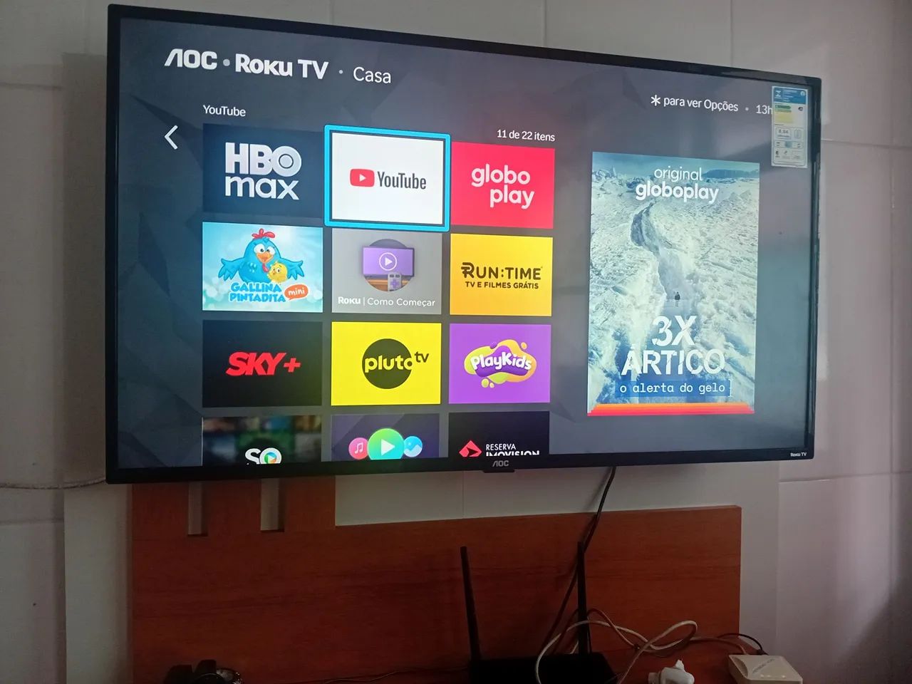 TV AOC 43 completa já vai cm um lindo painel - Foto 2