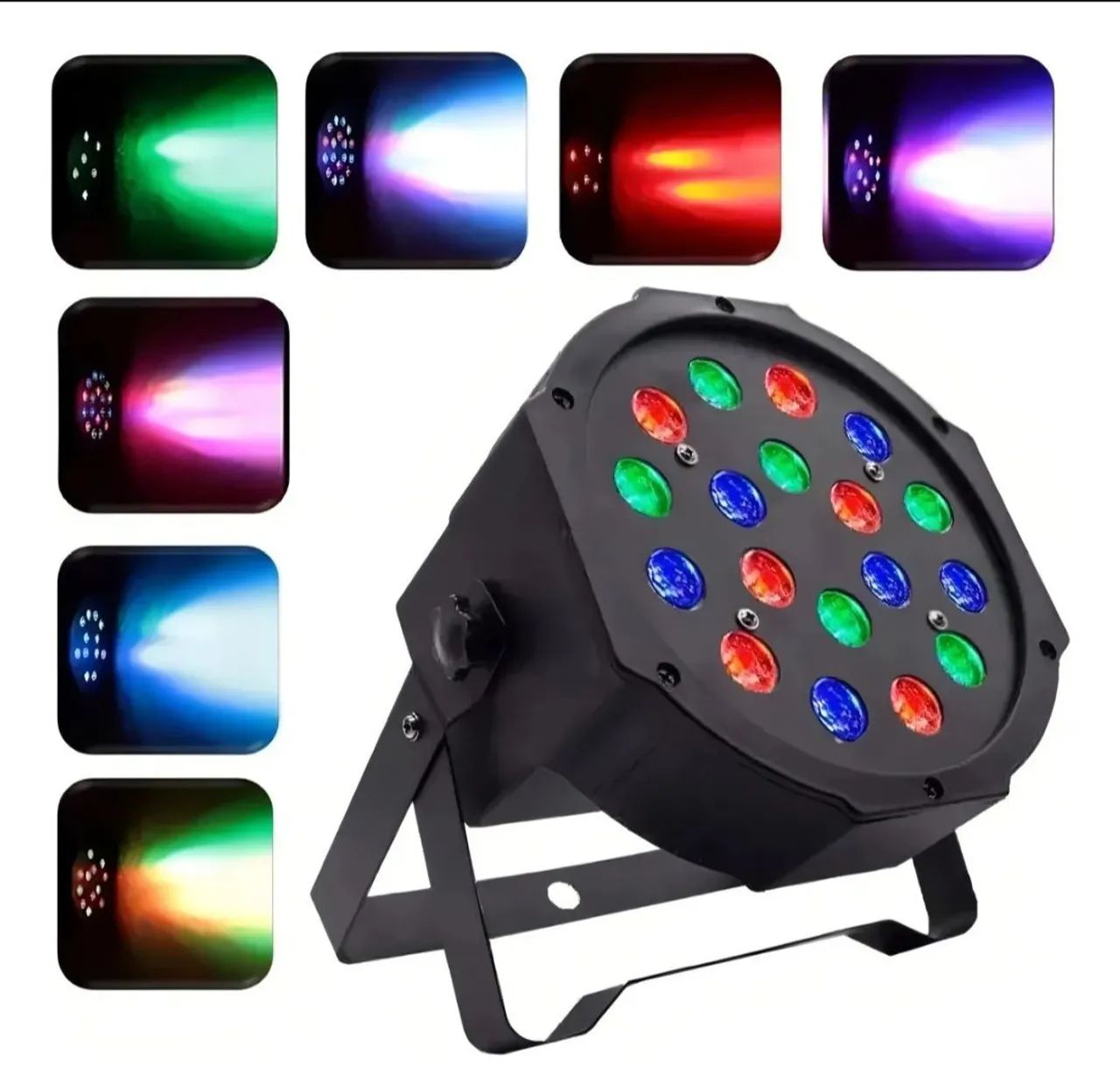 Canhao Par de Refletor LED RGB 18 Leds para Iluminação de Festa
