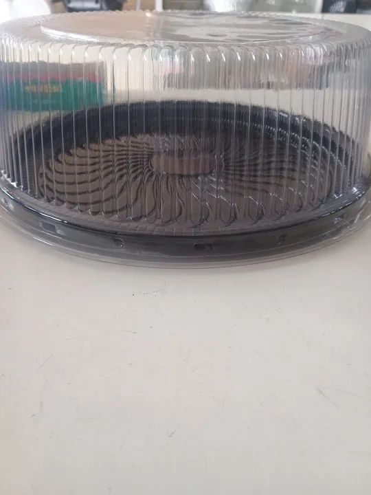 Bandeja com Tampa para bolo em plástico transparente S60