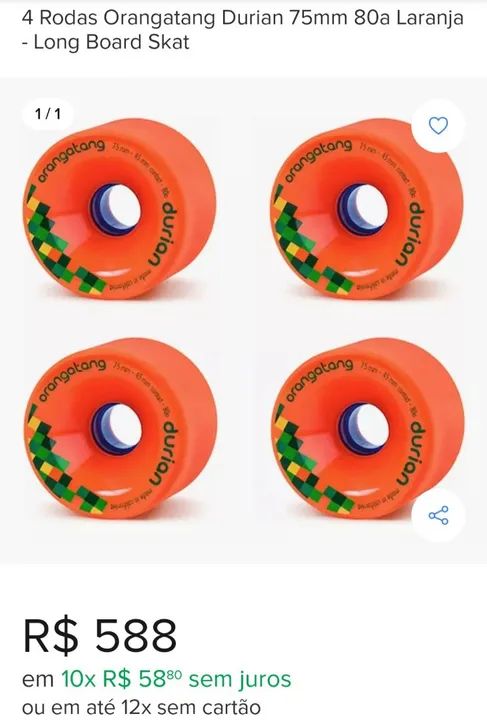 Rodas Orangatang Durian 75mm 80a