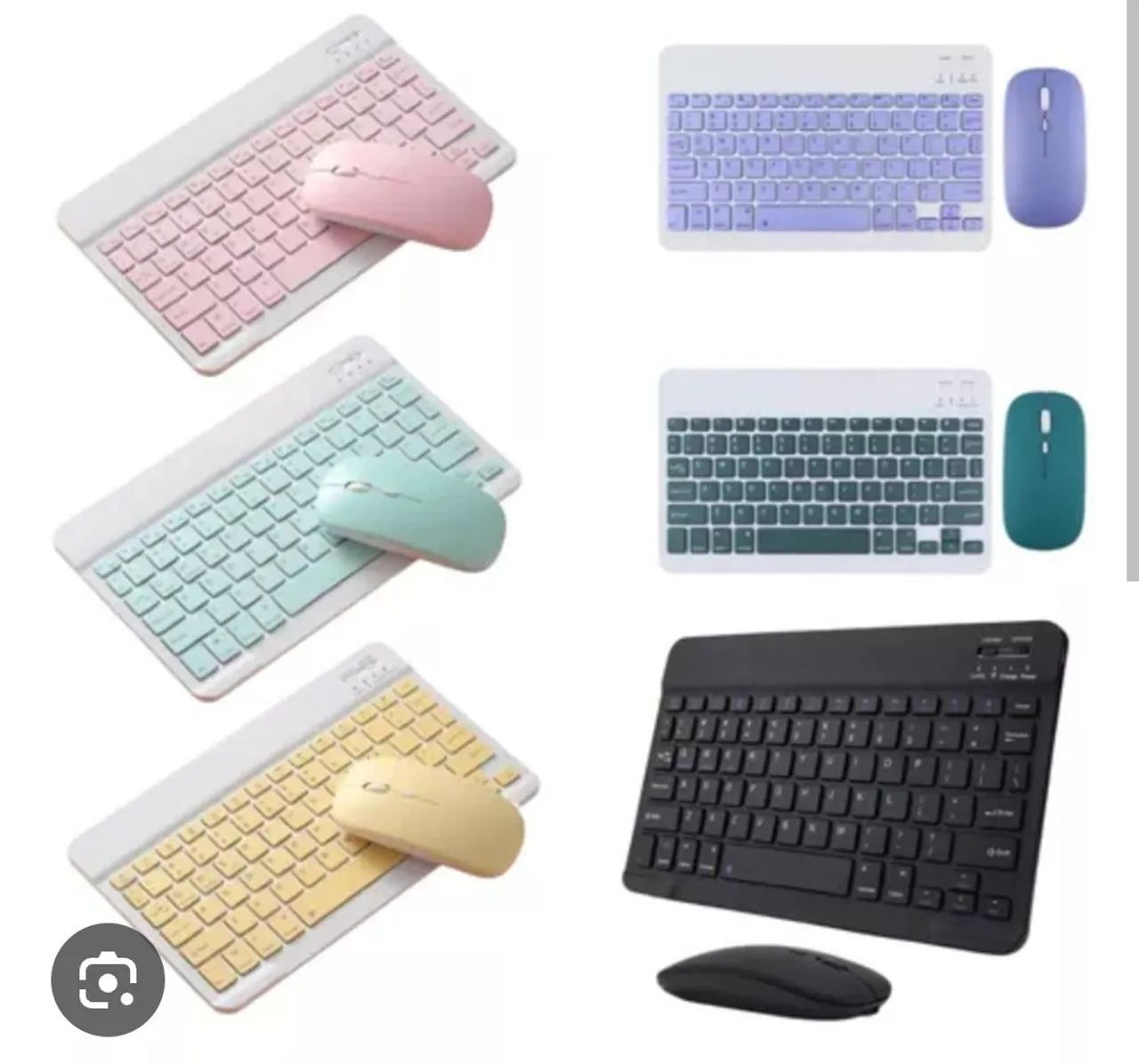 Kit Teclado e Mouse Sem Fio - 4 Opções de Cores