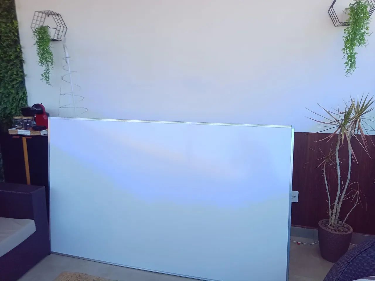 Lousa Quadro Branco Escolar (200 X 120) cm com Moldura em Alumínio Branco. - Foto 2