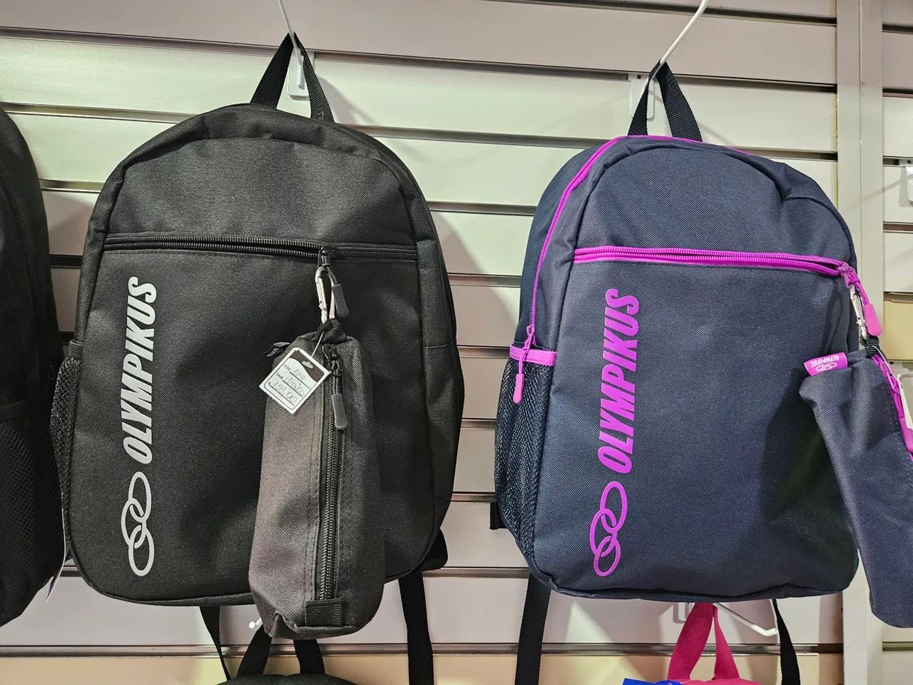 Mochilas originais Olympikus com estojo  - Preta e Roxa