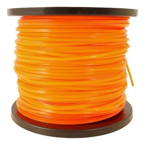 FIO DE NYLON ROLO 1kg COM 113 METROS - QUADRADO 3,00mm - COR LARANJA - SPIN LINHA PREMIUM - Foto 4