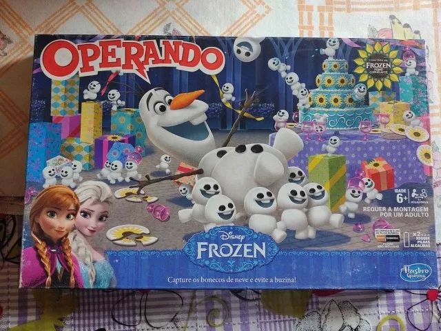 Jogo Operando Frozen Disney Brinquedo Completo da Hasbro