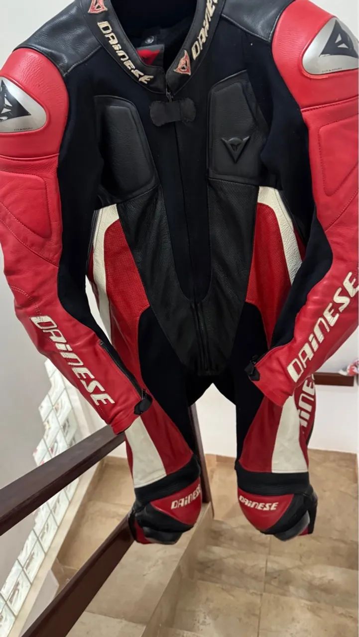 Macacão de Couro 1 Pç Dainese Laguna Seca