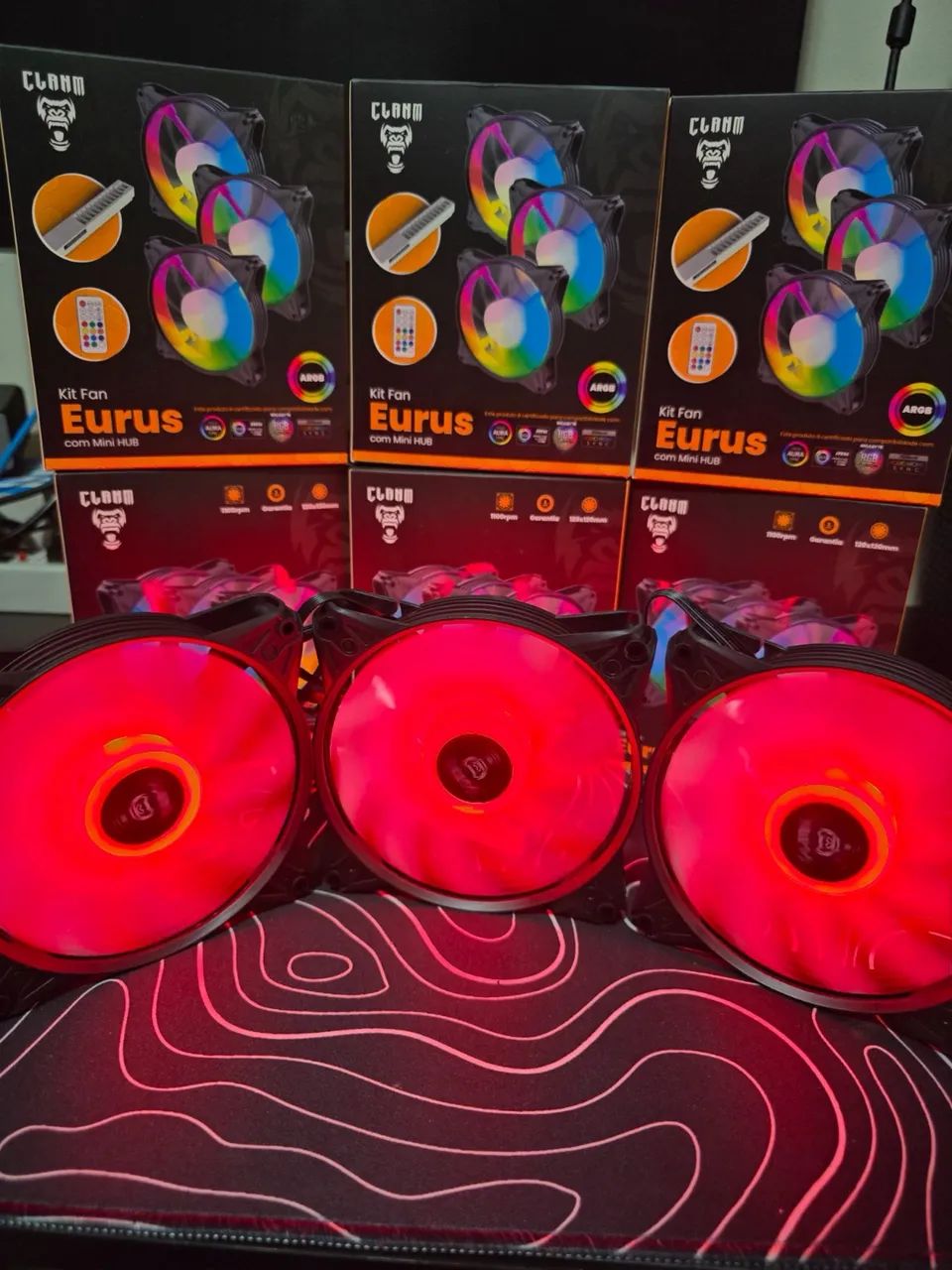 Kit 3 Fans ARGB 6 Pinos + Controladora - Foto 4