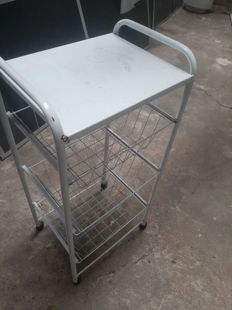Fruteira - Carrinho de Cozinha com 3 Cestas em Aço - Foto 4