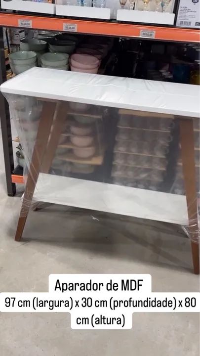 Aparador MDF - 2 andares - R$239,00 - Foto 2