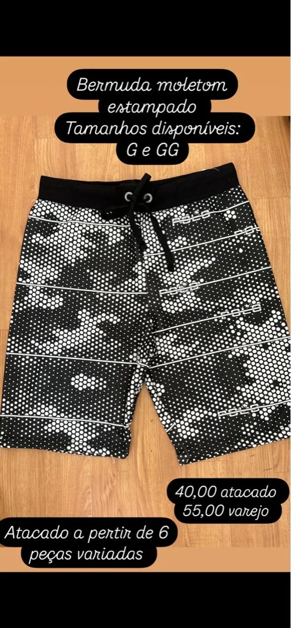 Bermuda Moletom Estampada - G e GG