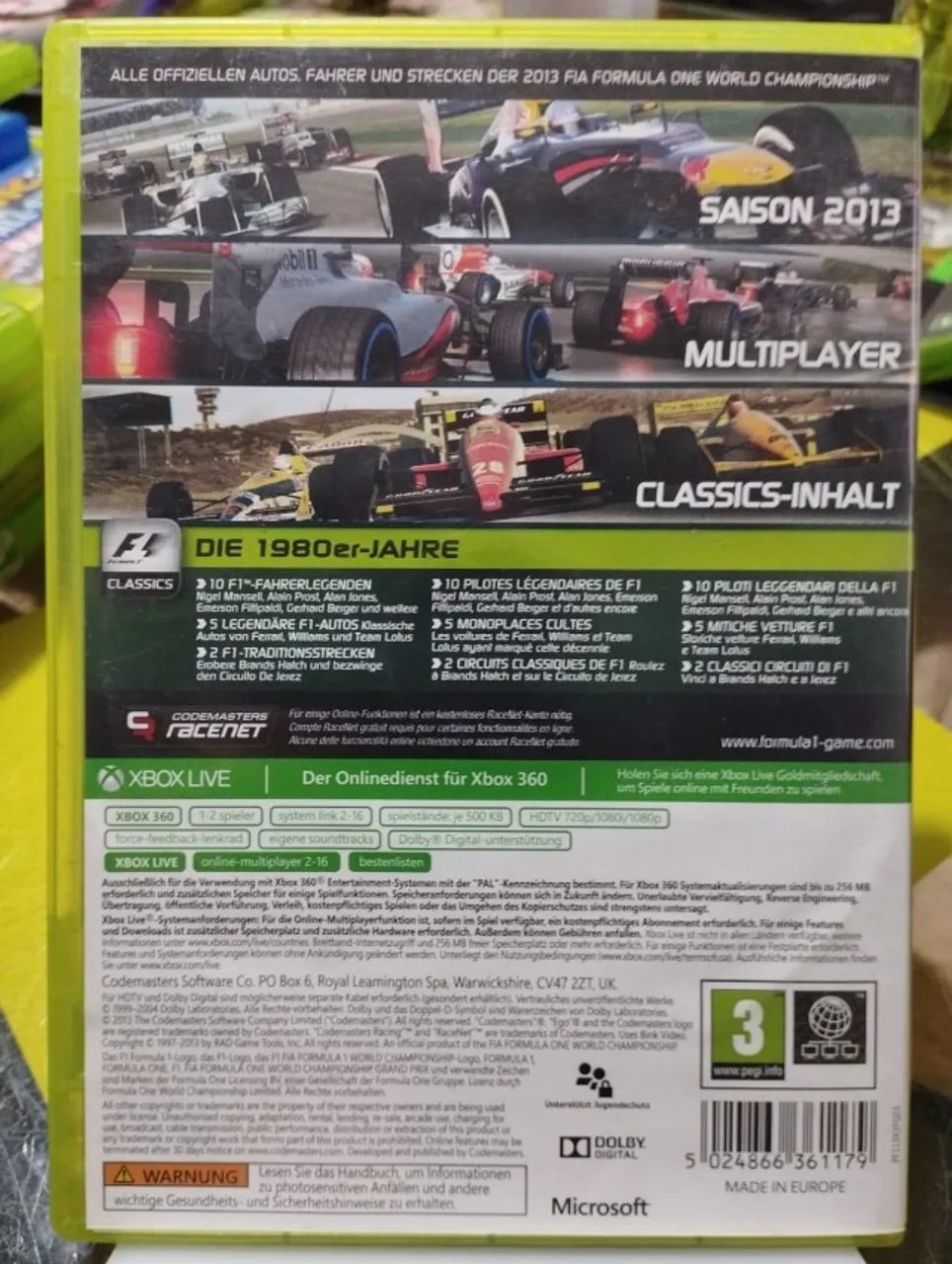 F1 2013 xbox 360 Jogos de Vídeo Game Campestre, Santo André
