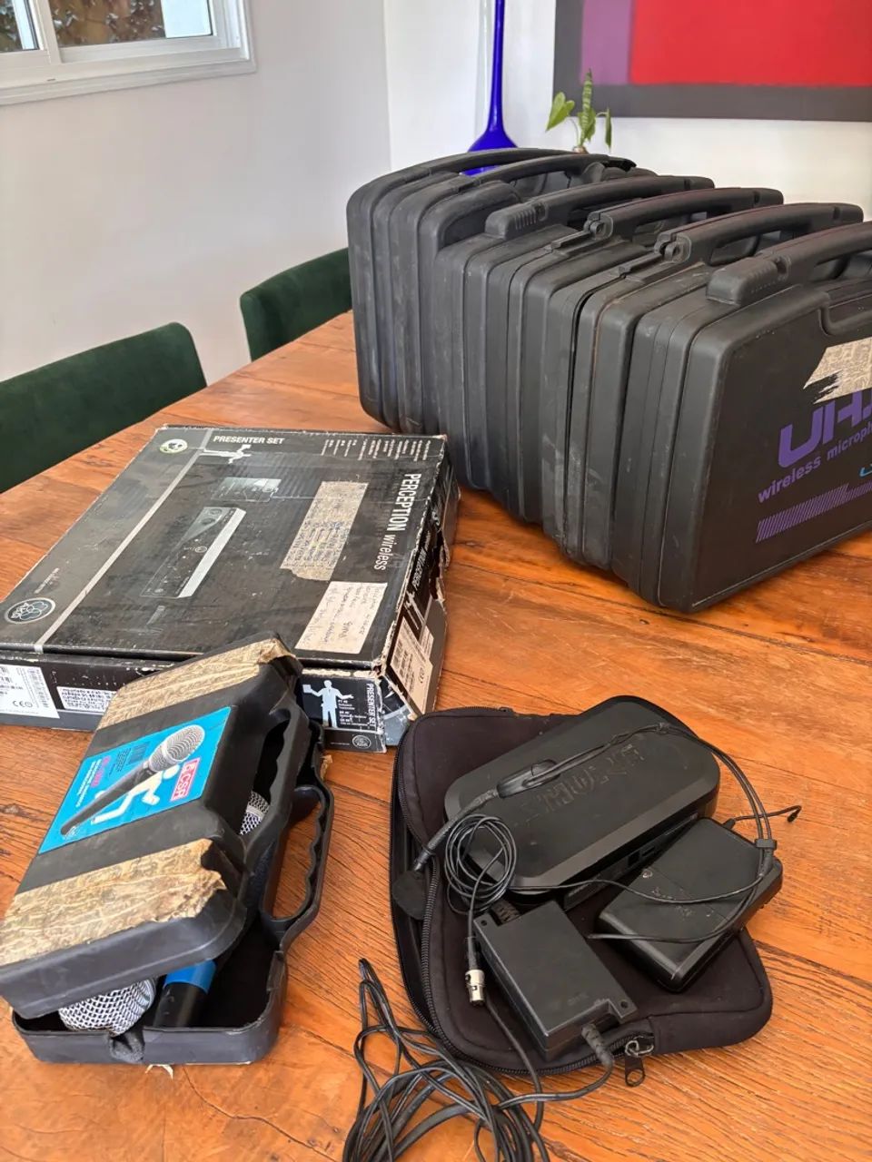 Lotes microfones incompletos e peças