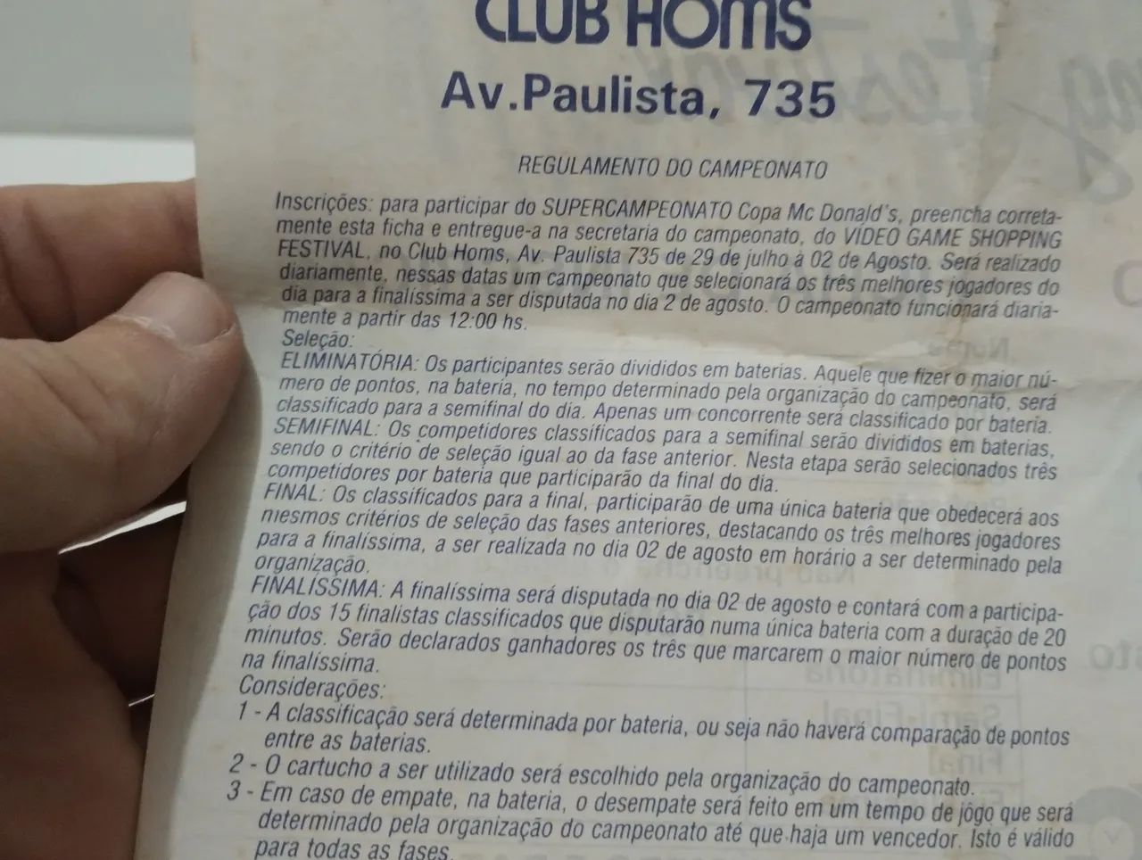Folhetos Copa MC Donald's e Club Homs - (Revista VídeoGame Anos 90) - Foto 6