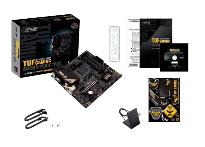 Placa mãe asus tuf gaming A520m-plus wifi aura sync