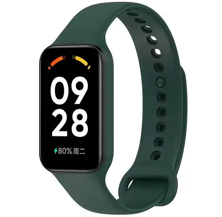 Pulseira silicone para Xiaomi Smartband 8 Active Azul Claro - Foto 4