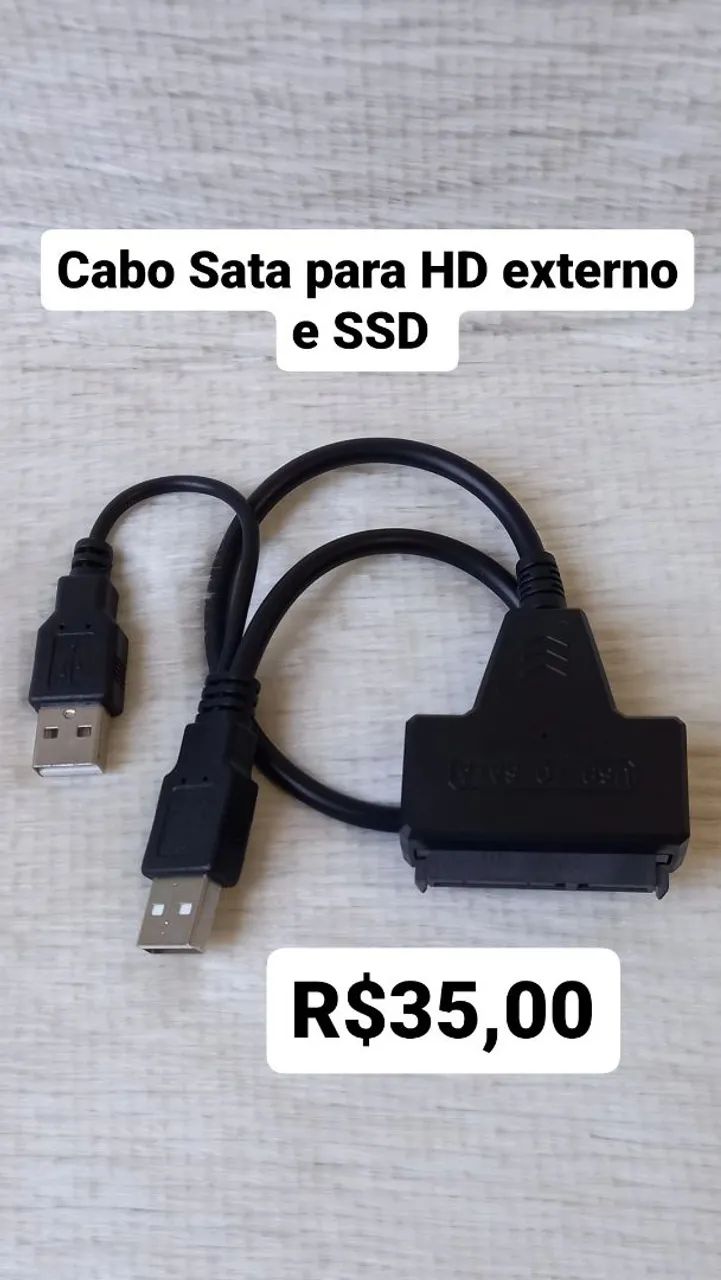 Cabo Sata para HD externo e SSD / SUPER OFERTA IMBATÍVEL 