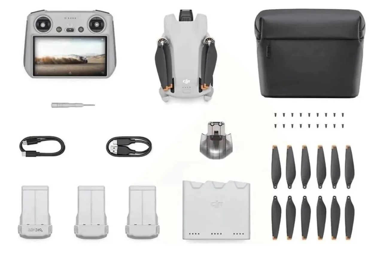 Drone DJI Mini 3 Fly More Combo NOVO e LACRADO controle com tela  - Foto 3