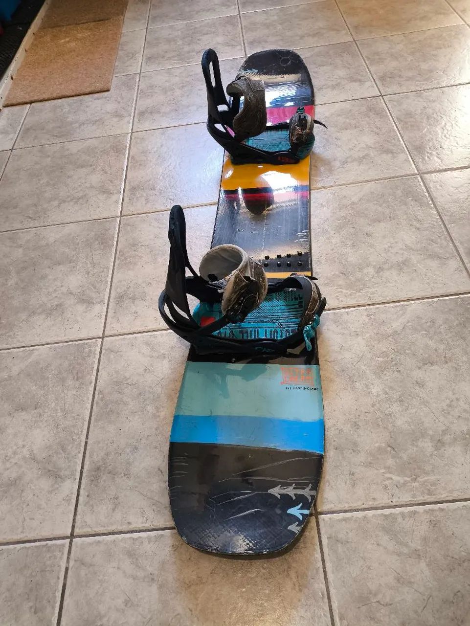 Prancha de snowboard ks2 162 + bindings ski neve  - Foto 5