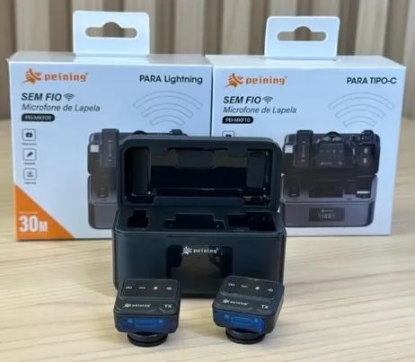 Microfone Sem Fio Duplo Lapela Celular Para Ios iPhone  - Foto 5
