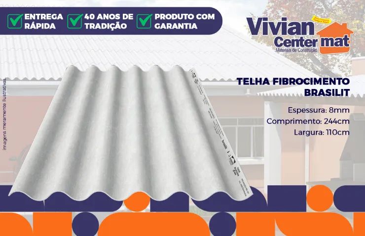 Telha Brasilit 8mm Ondulada (orçamento por WhatsApp)