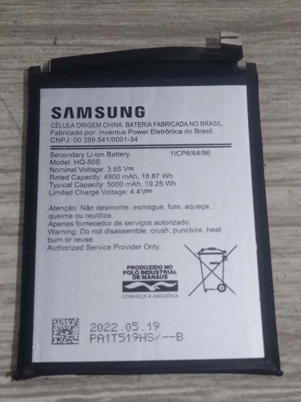 Bateria Samsung Galaxy A03 original serve para A03S A03 CORE