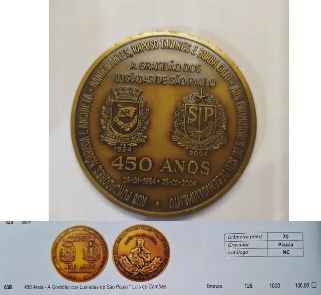 Medalha 450 anos a gratidão dos Lusíadas - Foto 3