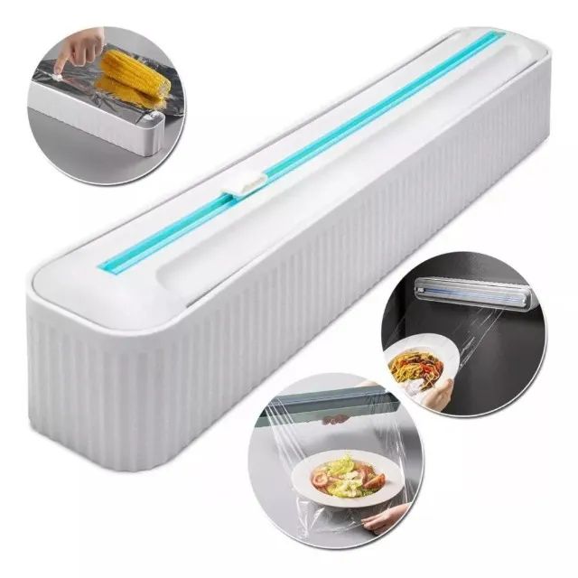 Cortador e Dispenser De Filme Para Cozinha Em PVC NOVO NA CAIXA - Foto 2