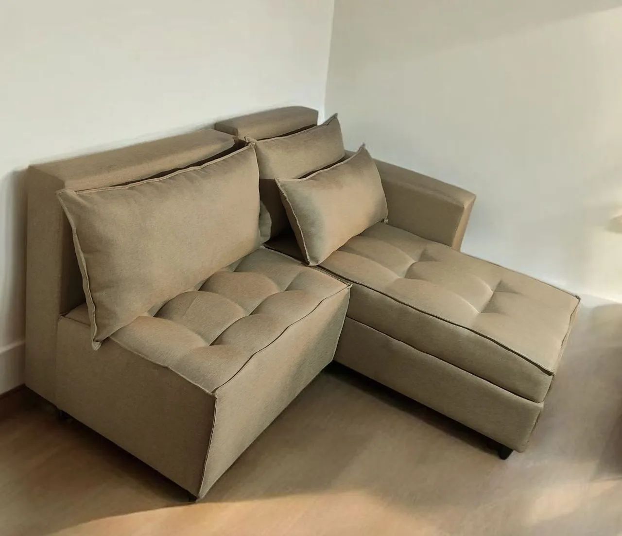 Sofá de módulo em LINHO.Entrego grátis dependendo onde. - Foto 4