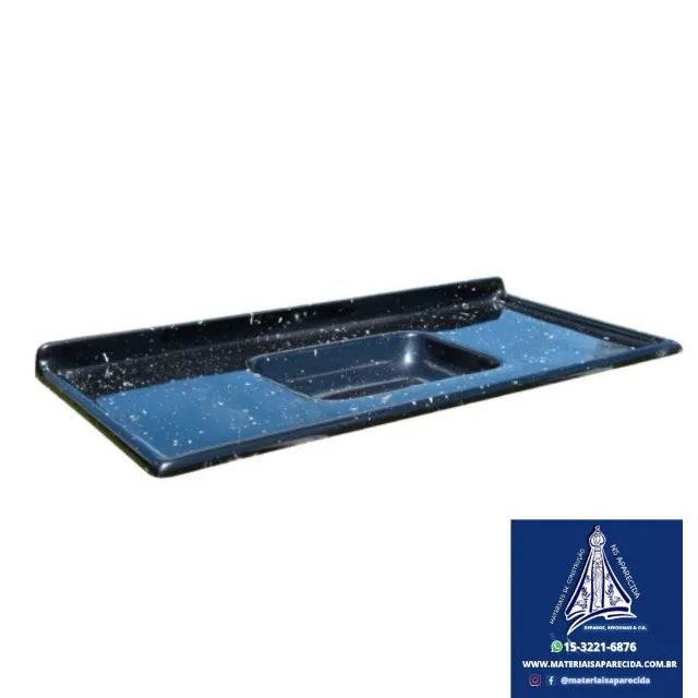 Pia Cozinha 1,20 Granito Sintetico Preto - nova - Foto 4