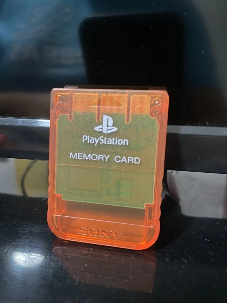 Memory Card Laranja - Playstation 1 - Original - Foto 2