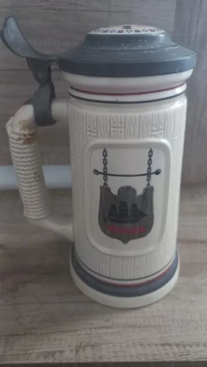 Antiguidade Tankard/caneca P/ Colecionadores Magal/ceramarte (Usado) - Foto 3