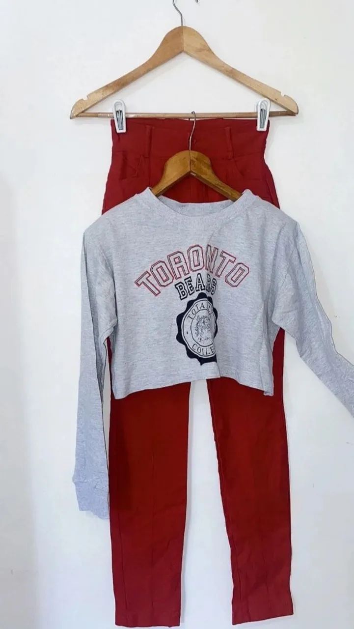 Conjunto cropped + calça - Toronto Bears College - Foto 3