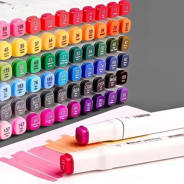 Kit Livro De Colorir Capa Dura + 24 Canetinhas - AZUL - Foto 5