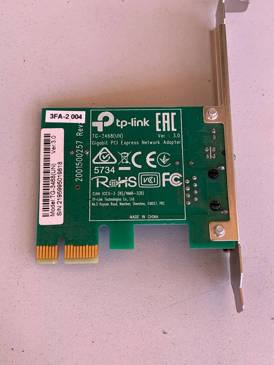 Placa rede pc rj45 mini pci-express tp-link tg-3468 - Foto 2