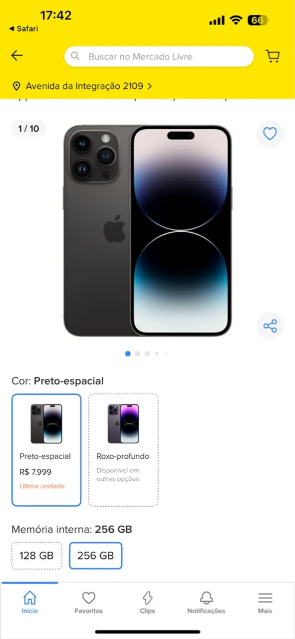 iPhone 14 Pro Max 256 gb preto espacial