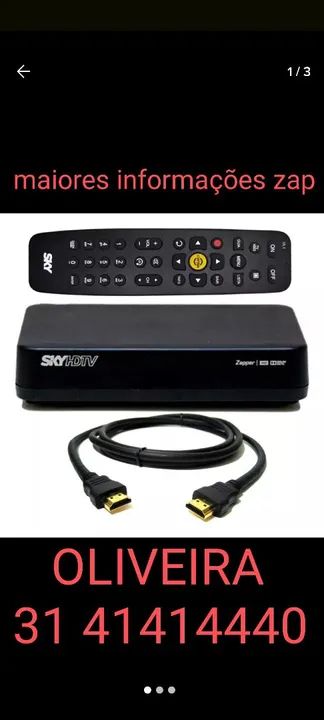 SKY HD TV - Zapper + Receptor + Controle remoto