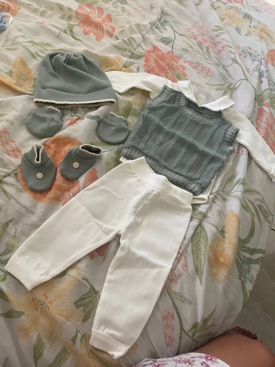 Saída maternidade verde usado 1 única vez 