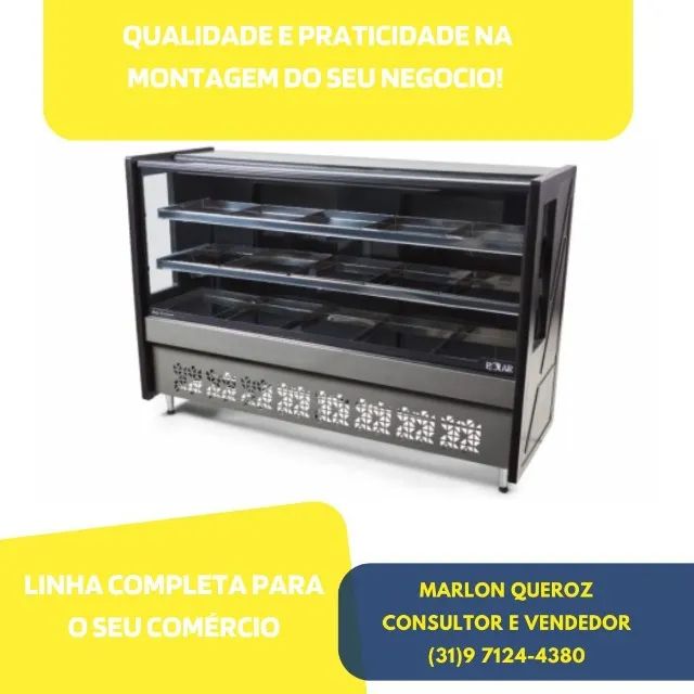 Balcão de Açougue Preto Avícola 1,75M Polar