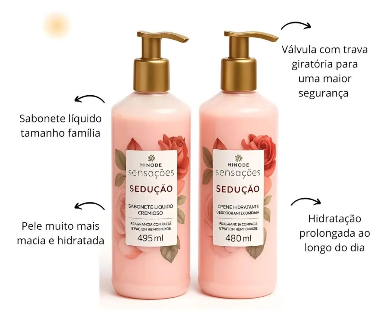 abonete Líquido Sensações Sedução 495ml Hinode <br>Cod.:033053 - Foto 5