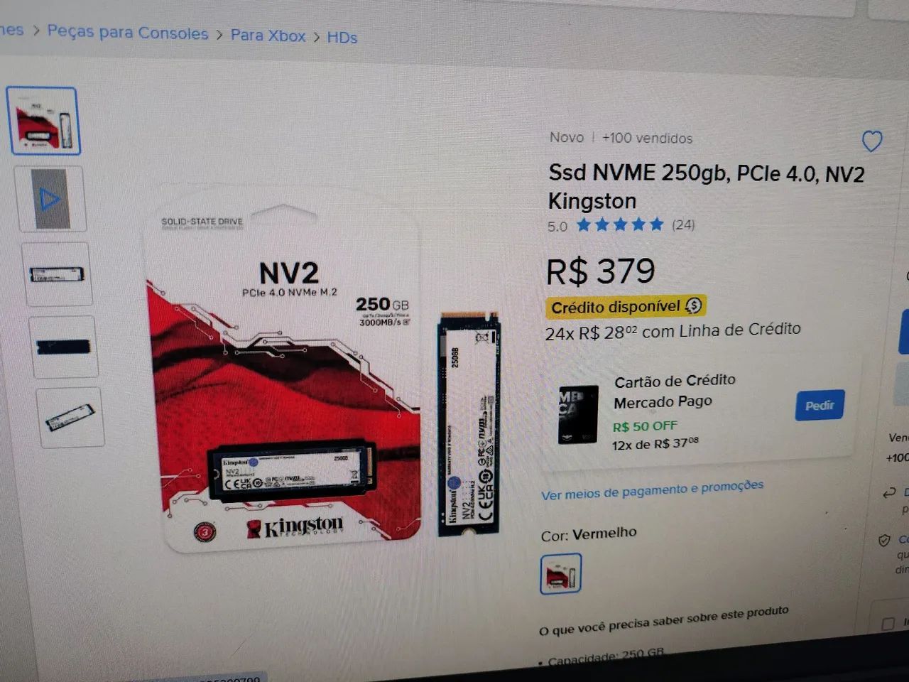 SSD nvme Kingston 250GB Novo Lacrado  - Foto 4