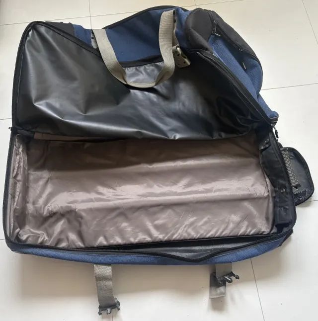 Mala Sacola de Viagem Samsonite Grande com Rodinhas Azul - Foto 5